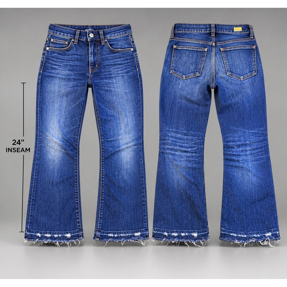 Citizens of Humanity jeans Women's 31x24 Drew Crop Flare Blue Premium Vintage